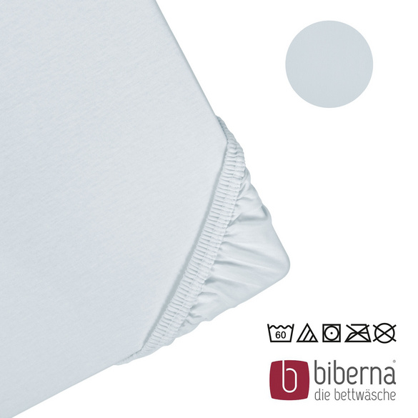 biberna Jersey-Elastic-Spannbetttuch ciel, 1x 120x200 cm - 130x220 cm