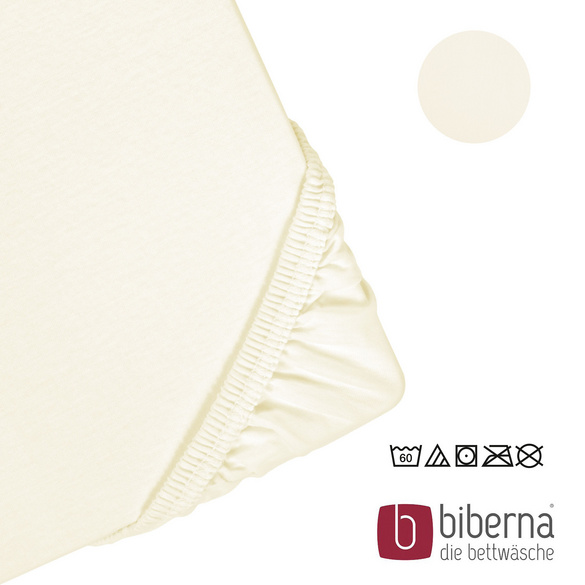 biberna Feinjersey-Spannbetttuch perlmutt, 1x 140x200 cm - 160x200 cm