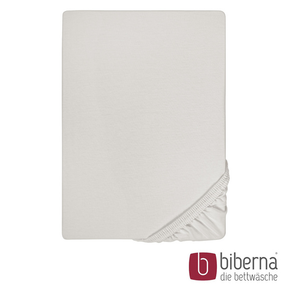 biberna Jersey-Elastic-Spannbetttuch grau, 1x 180x200 cm - 200x220 cm