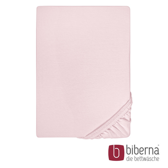 biberna Jersey-Elastic-Spannbetttuch rose, 1x 180x200 cm - 200x220 cm