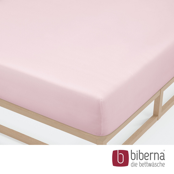 biberna Jersey-Elastic-Spannbetttuch rose, 1x 180x200 cm - 200x220 cm