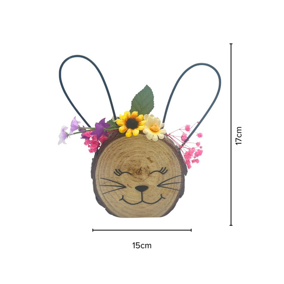 Holzdeko "Hasenköpfe" 3er-Set Eldo