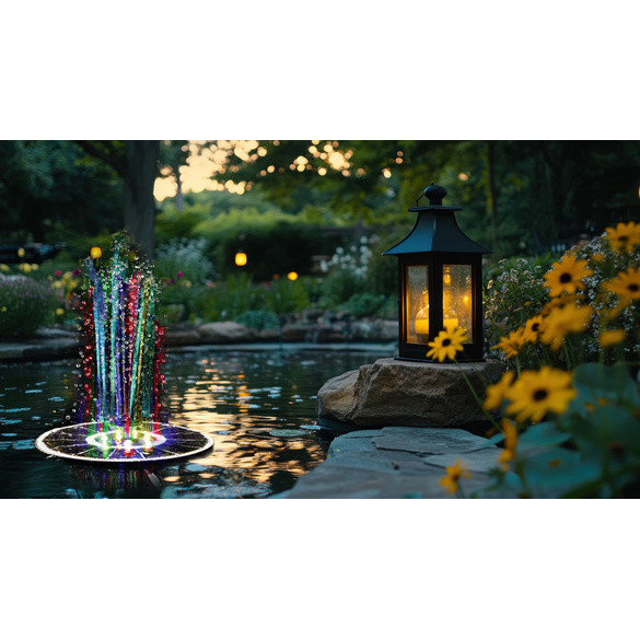 Solar-Brunnen mit Farbwechsel Gainsborough