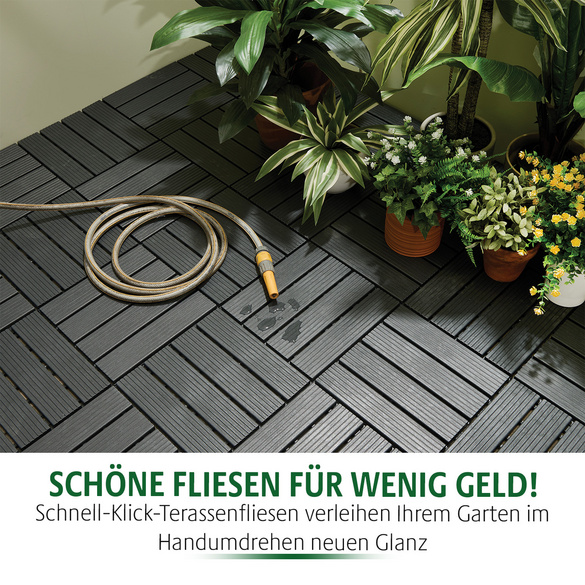 Klick-Gartenfliesen grau 8er-Set Gainsborough