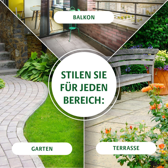Klick-Gartenfliesen grau 8er-Set Gainsborough