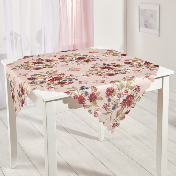 Mitteldecke "Rosen" 80x80cm Schäfer