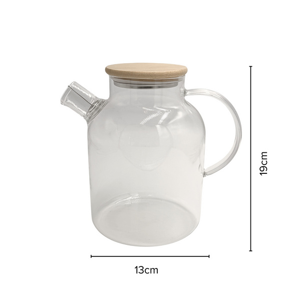 Glaskaraffe 1,8 L mit Holzdeckel Eldo