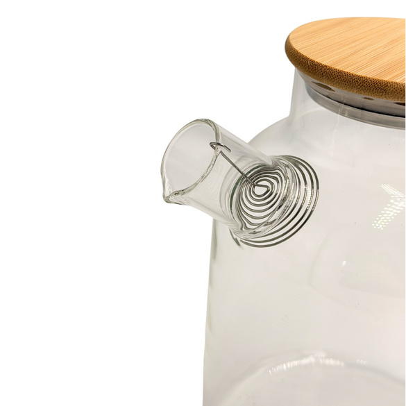 Glaskaraffe 1,8 L mit Holzdeckel Eldo