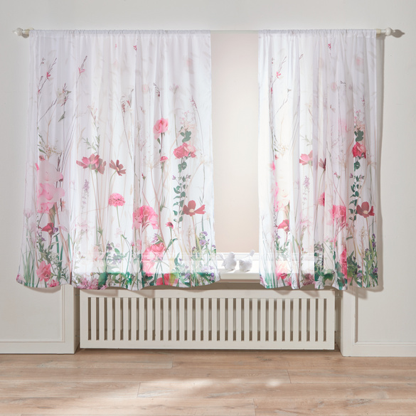 Gardine "Blumenwiese" 140 x 140 cm Eldo