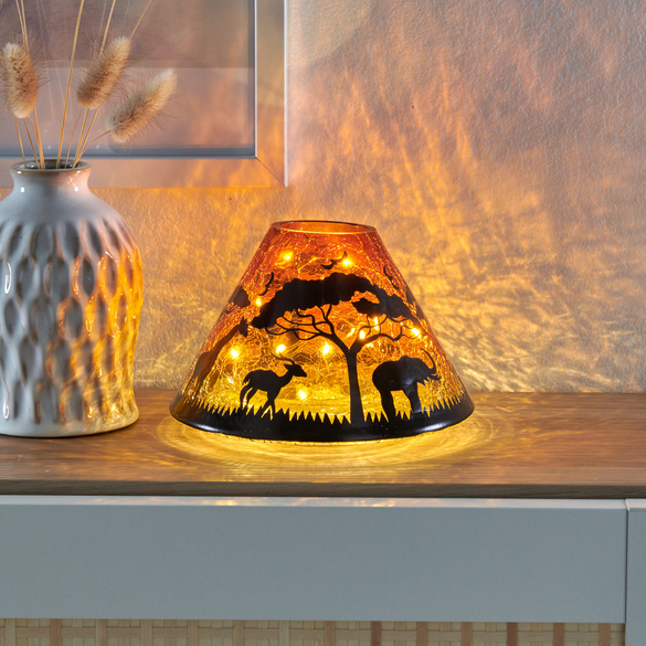 LED-Leuchte Craquelé-Glas "Safari" Eldo