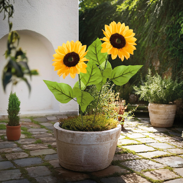 Kunstblumenzweig Sonnenblume 50 cm