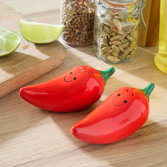 Salz- & Pfefferstreuer "Chili" 2er-Set Basilico