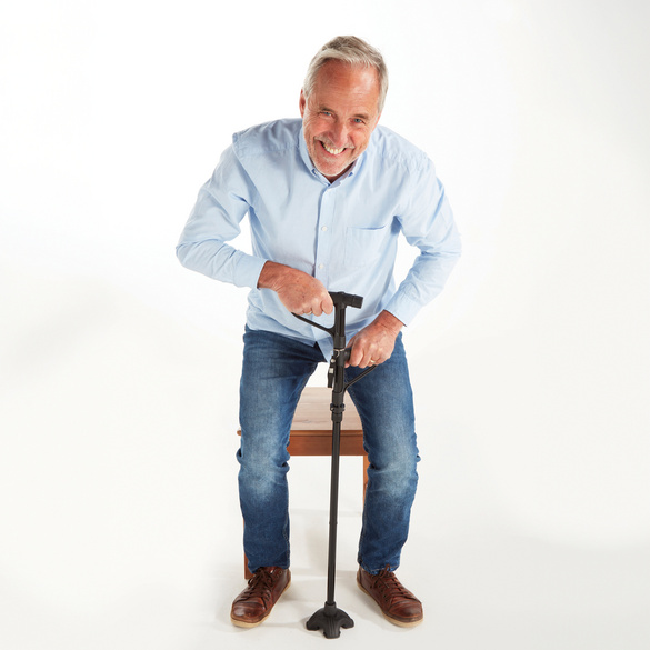 Gehstock mit Aufsteh-Hilfe