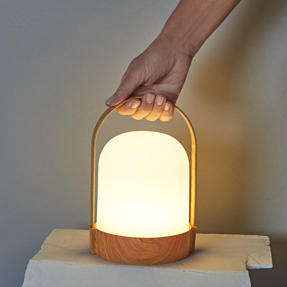 Tragbare LED-Leuchte holzfarben Eldo