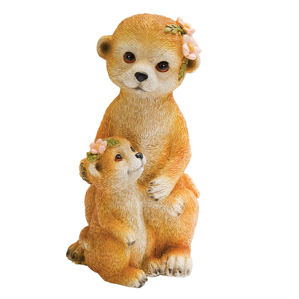 Erdmännchen-Mutter mit Baby