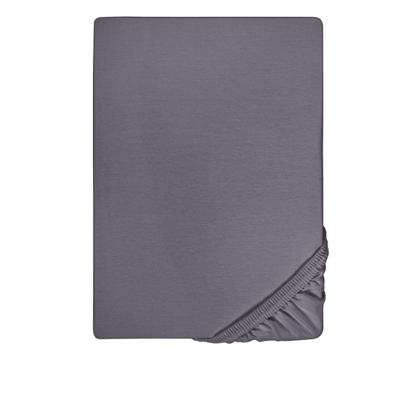 Castell Feinjersey-Spannbetttuch silber/grau, 1x 90x190 cm - 100x200 cm