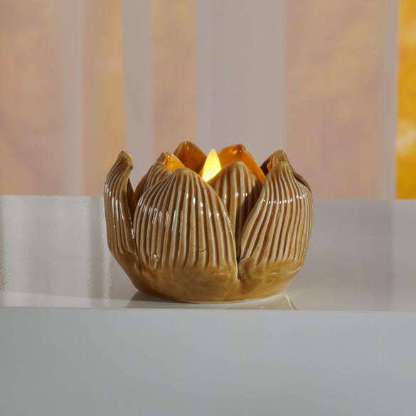 Teelichthalter "Blüte" creme Eldo