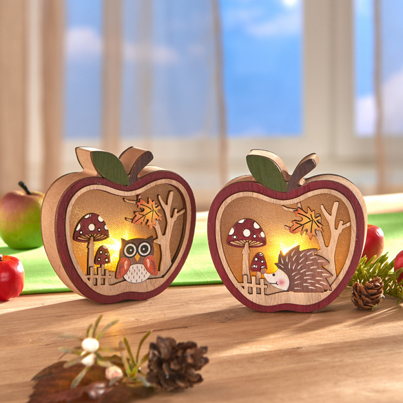 LED-Deko "Apfel" 2er-Set Eldo