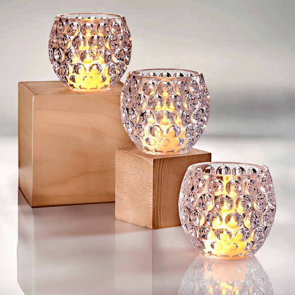 LED-Teelichthalter 3er-Set Eldo