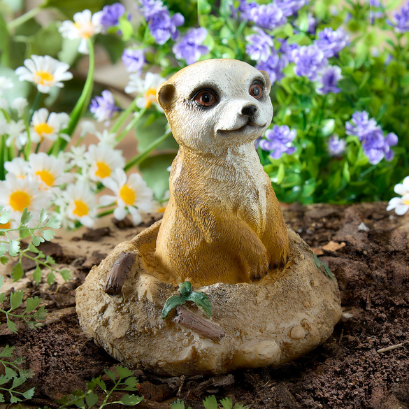 Gartenfigur Erdmännchen im Maulwurfloch Gainsborough