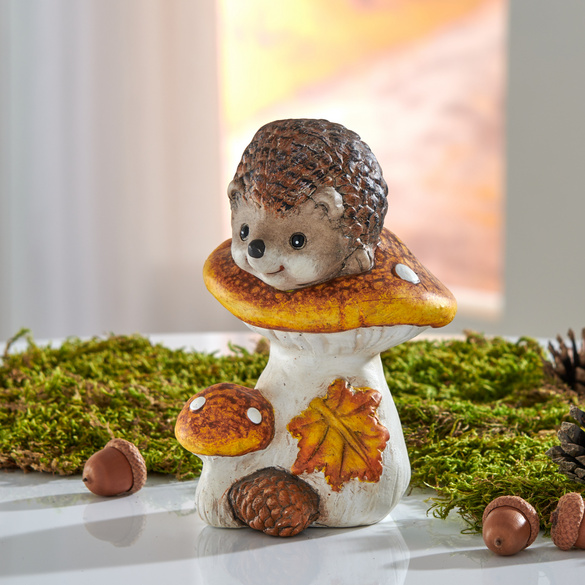 Deko-Pilz mit Igel Eldo