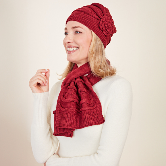 Strickschal “Mariella”  bordeaux