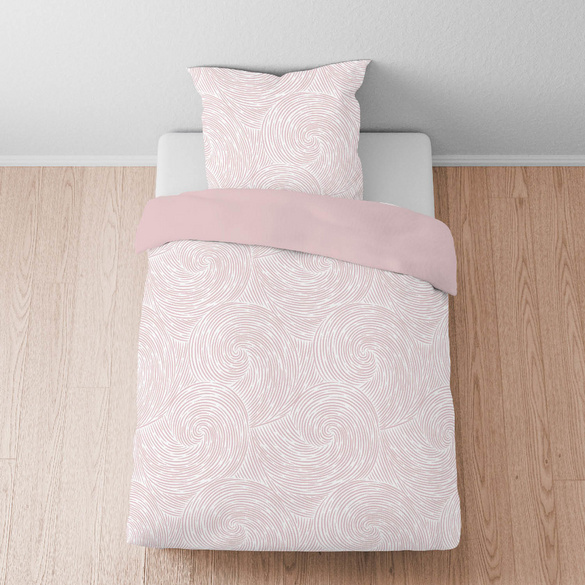 biberna Tencel Bettwäsche STRUDEL rose, 1x 135x200 cm + 1x 80x80 cm