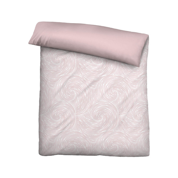 biberna Tencel Bettwäsche STRUDEL rose, 1x 155x220 cm + 1x 80x80 cm