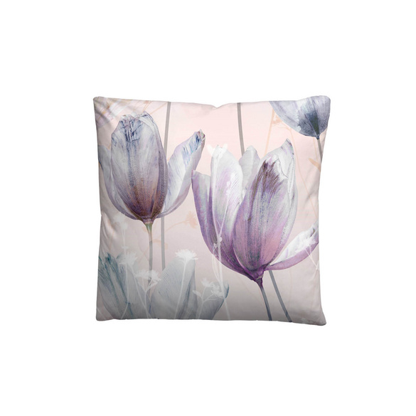 biberna Baumwoll-Satin Bettwäsche TULPE flieder, 1x 155x220 cm + 1x 80x80 cm