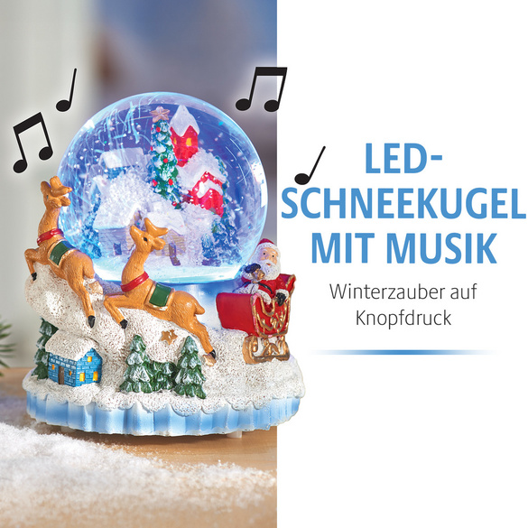 LED-Schneekugel mit Musik
