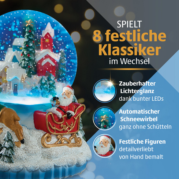 LED-Schneekugel mit Musik