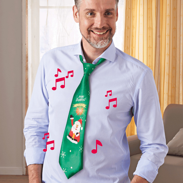 Weihnachts-Krawatte mit LED und Musik Eldo
