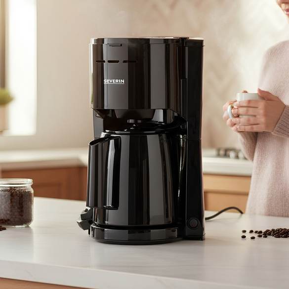 Filterkaffeemaschine mit Thermokanne KA 9306 schwarz SEVERIN