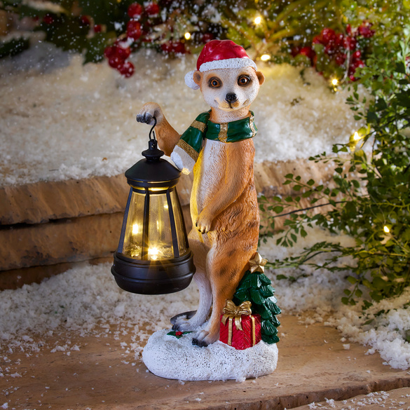 Weihnachts-Erdmännchen mit Solar