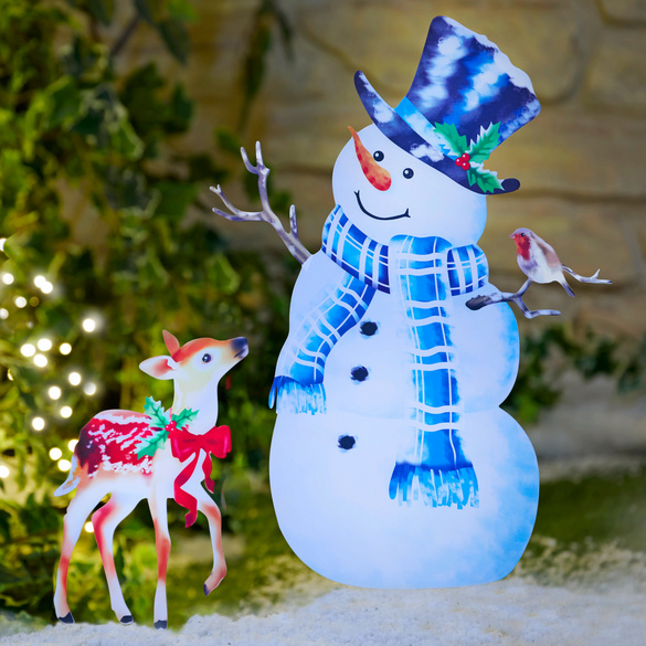 Gartenstecker Schneemann & Hirsch, 2er-Set, Gainsborough