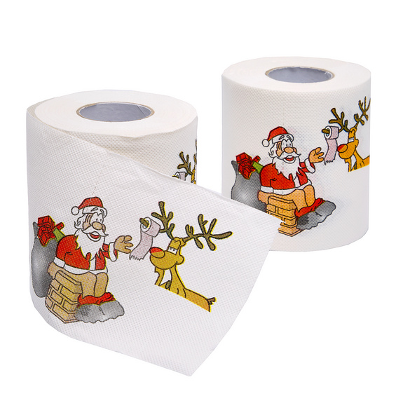 Weihnachts-Toilettenpapier 3-lagig, 2er-Set