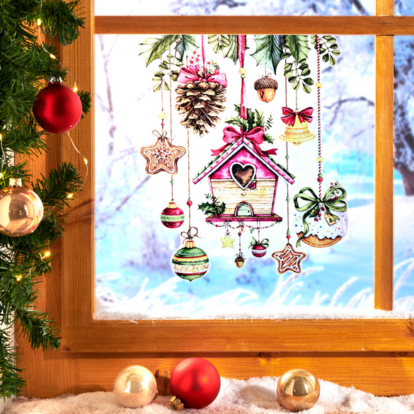 Fensterbild "Weihnachtsschmuck"