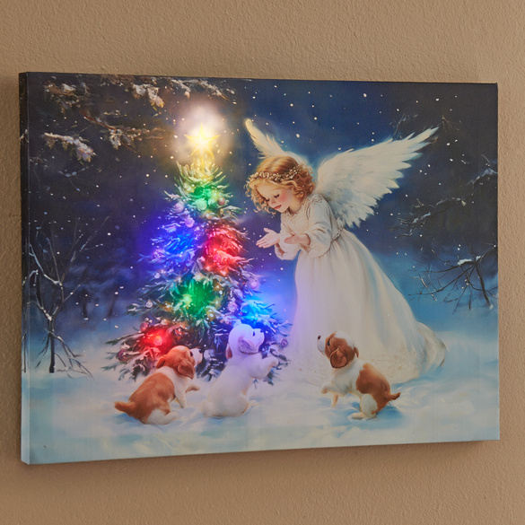 LED Bild Weihnachtsengel