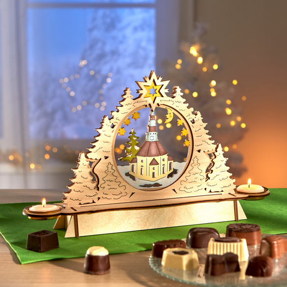 Schwibbogen mit Pralinen