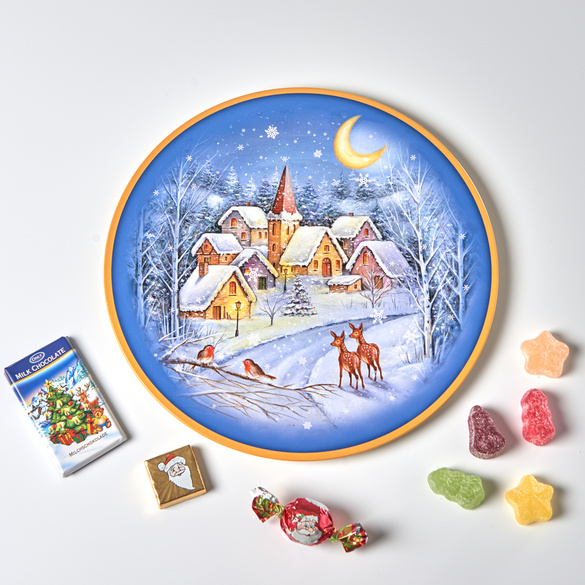 Bunter Teller "Winterlandschaft"