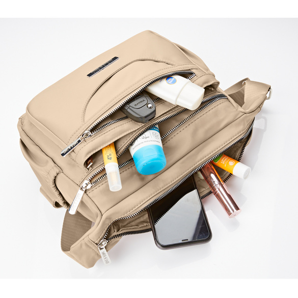 Schultertasche "Lily" beige