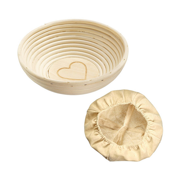 Gärkörbchen rund Ø 24,5 cm mit Herzmotiv WESTMARK