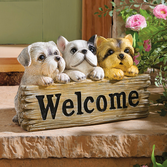 Willkommensschild Hundedesign