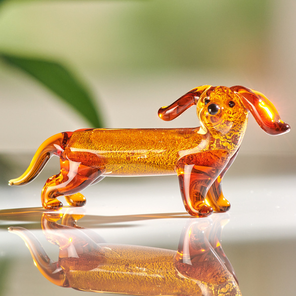 Glas-Miniatur "Dackel"