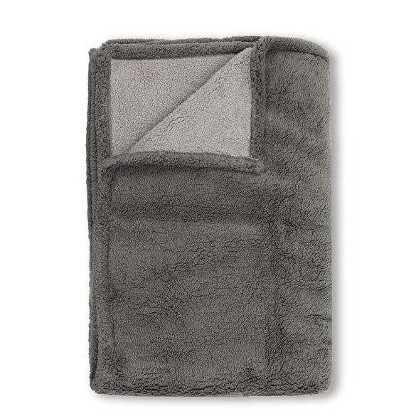 biberna Sherpa Wohndecke titanium, 1x 150x200 cm