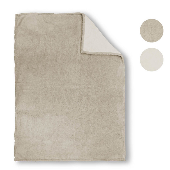 biberna Sherpa Wohndecke kitt, 1x 150x200 cm