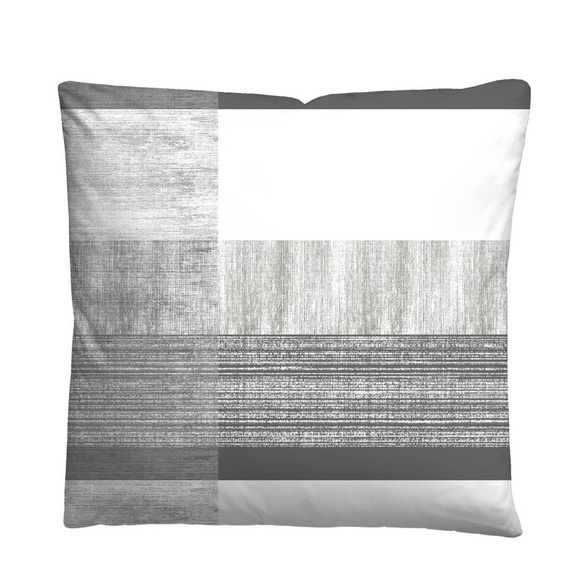 Castell Mikrofaser Bettwäsche karo silber/grau, 1x 155x220 cm + 1x 80x80 cm