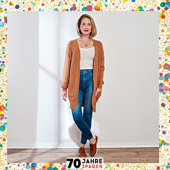 Cardigan Zopfmuster beige Amélie di Santi