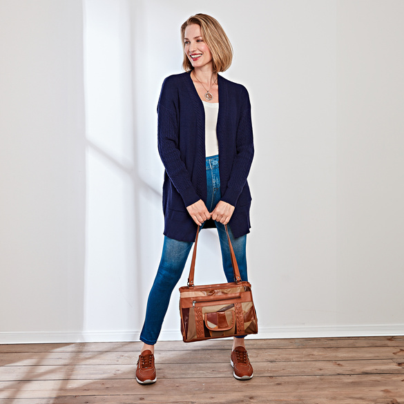 Cardigan Zopfmuster navy Amélie di Santi