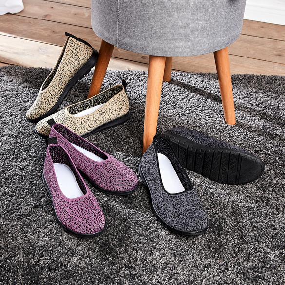 Soft-Slipper "Vicky" blau-schwarz